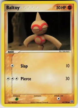 Pokemon TCG Baltoy 43/106 Emerald Common card Normal LP - Image 1