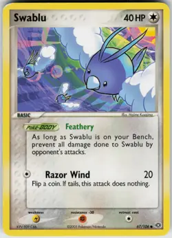 Pokemon TCG Swablu 67/106 Emerald Common card Normal LP - Image 1