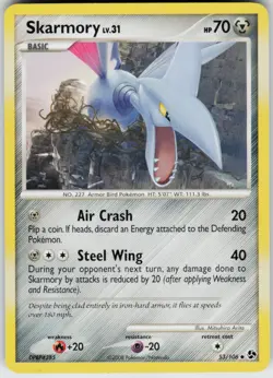 Pokemon TCG Skarmory 53/106 Great Encounters Uncommon card Normal LP - Image 1