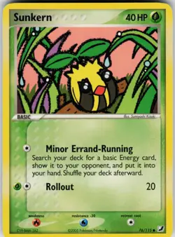 Pokemon TCG Sunkern 76/115 Unseen Forces Common card Normal LP - Image 1