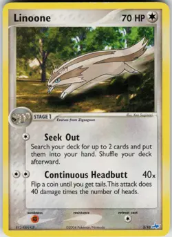 Pokemon TCG Linoone 3/10 EX Trainer Kit 1: Latias & Latios Common card Normal LP - Image 1