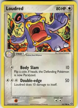 Pokemon TCG Loudred 35/106 Emerald Uncommon card Normal LP - Image 1