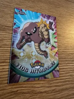 Hitmonlee #106 - Topps Chrome Series 2 Pokemon Card LP - Image 3