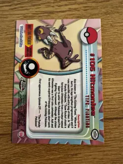 Hitmonlee #106 - Topps Chrome Series 2 Pokemon Card LP - Image 4