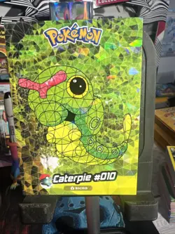 Caterpie #10 - Cracked Ice Holo - Crystal Collection 2024 - Pokemon Card - Image 1