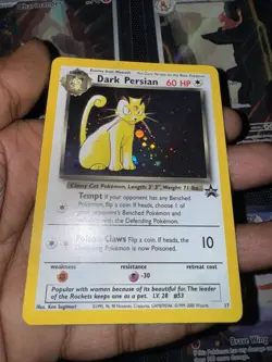 Dark Persian 17 Holo Black Star Promo WOTC Pokemon Card ~ BIG SWIRL💫💫 - Image 3