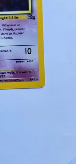 Haunter - 6/62 - Pokemon Fossil Unlimited Holo Rare Card Wotc - Image 15