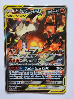 Reshiram and Charizard Gx Tag Team Jumbo Pokemon Card - Image 1