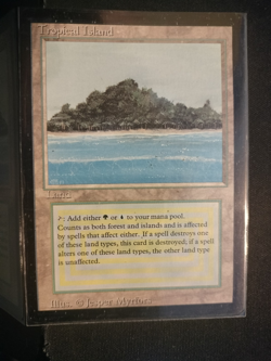 Tropical Island Beta MTG 1993 Magic the Gathering - Image 1