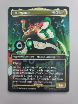 MTG Dr. Eggman Secret Lair Drop Sonic Borderless Mythic - Image 1
