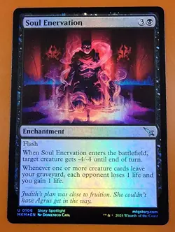 1x Soul Enervation | FOIL | Murders at Karlov Manor | MTG Magic Cards - Image 1