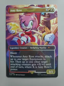 MTG Amy Rose Secret Lair Drop Sonic Borderless Mythic - Image 1