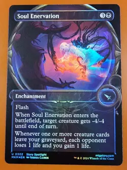 1x Soul Enervation | FOIL Showcase | Murders at Karlov Manor | MTG Magic Cards - Image 1