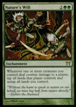 MTG English Nature's Will NM Normal Champions of Kamigawa - Image 1