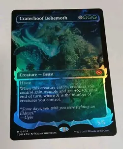 MTG Craterhoof Behemoth Foil Showcase Card Tarkir: Dragonstorm #0404 - Image 1