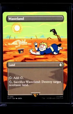 2024 MTG Magic The Gathering PIP Fallout Borderless #361 Wasteland - Image 1