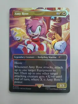 MTG Amy Rose Secret Lair Drop Sonic Rainbow Foil Mythic - Image 1