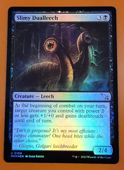 1x Slimy Dualleech | FOIL | Murders at Karlov Manor | MTG Magic Cards - Image 1