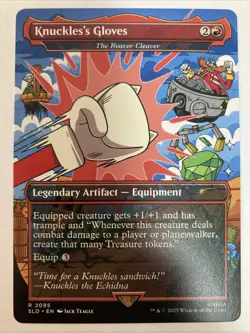 MTG Knuckles's Gloves - The Reaver Cleaver (Regular) Secret Lair x Sonic 2095 - Image 1