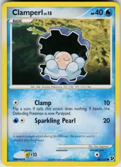 Pokemon TCG Clamperl 64/106 Great Encounters Common card Normal LP - Image 1