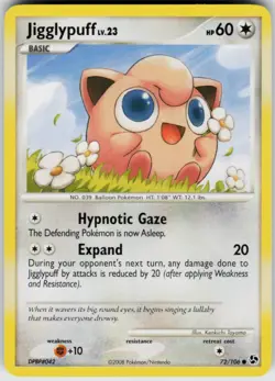Pokemon TCG Jigglypuff 72/106 Great Encounters Common card Normal LP - Image 1