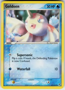 Pokemon TCG Goldeen 61/107 Deoxys Common card Normal LP - Image 1