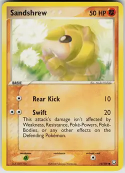 Pokemon TCG Sandshrew 74/109 Team Rocket Returns Common card Normal LP - Image 1