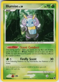 Pokemon TCG Illumise 71/106 Great Encounters Common card Normal LP - Image 1