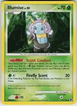 Pokemon TCG Illumise 71/106 Great Encounters Common card Normal LP - Image 1