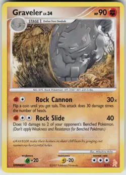 Pokemon TCG Graveler 2/11 DP Trainer Kit: Manaphy & Lucario Common card Normal L - Image 1