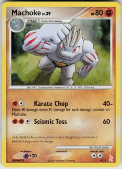 Pokemon TCG Machoke 4/11 DP Trainer Kit: Manaphy & Lucario Common card Normal LP - Image 1