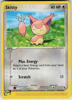 Pokemon TCG Skitty 70/109 Ruby and Sapphire Common card Normal LP - Image 1