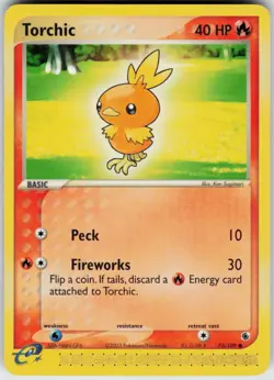 Pokemon TCG Torchic 73/109 Ruby and Sapphire Common card Normal LP - Image 1