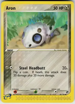 Pokemon TCG Aron 56/100 Sandstorm Common card Normal LP - Image 1