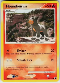 Pokemon TCG Houndour 69/106 Great Encounters Common card Normal LP - Image 1