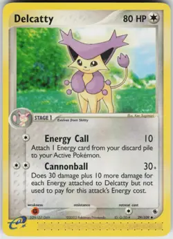 Pokemon TCG Delcatty 29/109 Ruby and Sapphire Uncommon card Normal LP - Image 1