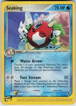 Pokemon TCG Seaking 21/109 Ruby and Sapphire Rare card Normal LP - Image 1