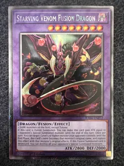 Yugioh Starving Venom Fusion Dragon RA04-EN272 Platinum Secret Rare 1st Ed NM - Image 1