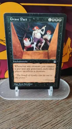 GRAVE PACT Magic the Gathering MTG Enchantment 1998 Collector Trading Card TCG - Image 1