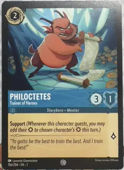 Lorcana First Chapter Philoctetes Trainer Of Heroes 156 Non Foil Errata NM - Image 1