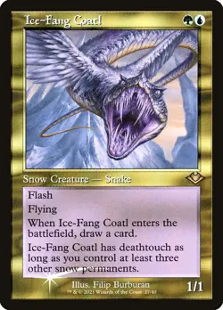 1x Ice-Fang Coatl (Retro Frame) (Foil Etched) - NM - See Pic for Set - Image 1