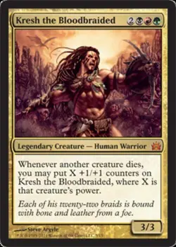Heavy Played, English - 1 x MTG Kresh the Bloodbraided - Foil From the Vault: Le - Image 1