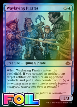x1 Waylaying Pirates LCI MTG 85 FOIL COMMON M/NM 1x - Image 1