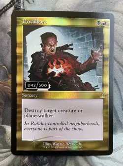 Retro Foil Dreadbore Serialized 042/500 RAVNICA Serial # MTG Towel Not Included - Image 1