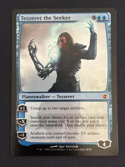 1x Foil Tezzeret the Seeker (39) Duel Decks: Elspeth vs. Tezzeret MP MTG Magic - Image 1