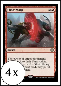 MTG - 4 x Chaos Warp - Playset of 4 - Lost Caverns of Ixalan - Image 1