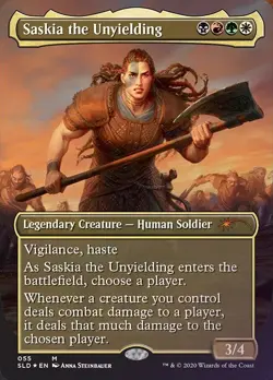 1x Saskia the Unyielding - Foil Light Play MTG Magic - Kid Icarus - - Image 1