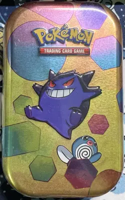 Pokemon 151 Mini Tin Factory Sealed Gengar & Poliwag 2x 151 Packs - Image 1