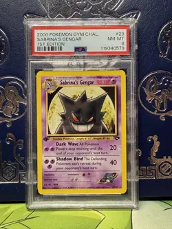 2000 POKEMON GYM CHALLENGE 1ST ED #29 SABRINA'S GENGAR PSA 8 - Image 1