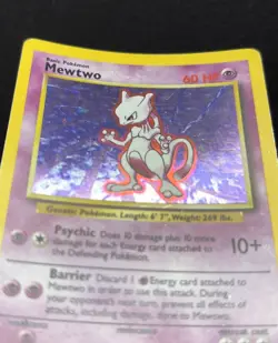 Pokemon TCG Mewtwo Base Set 10/102 Holo 1999-2000 Wizards Base Set MP - Image 2